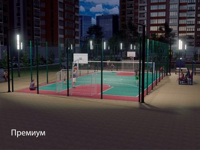 Универсальная спортивная площадка TORUDA SP-3 (21х10, игровое поле 18х9)